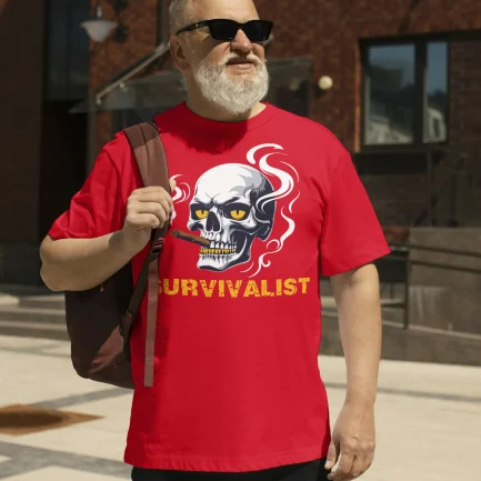 T-shist Zone Résilience Skull Survivalist