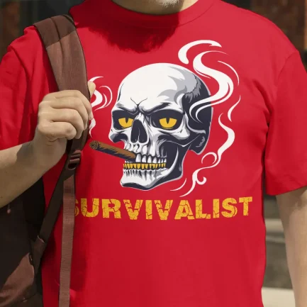 T-shist Zone Résilience Skull Survivalist